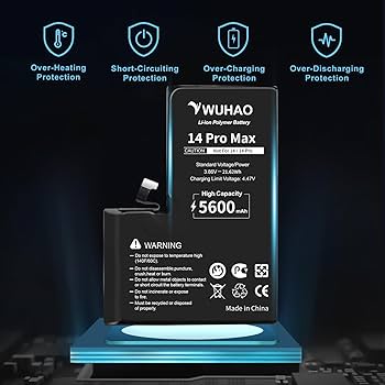 Amazon.com: for iPhone 14 Pro Max Battery,5600mAh Upgraded for